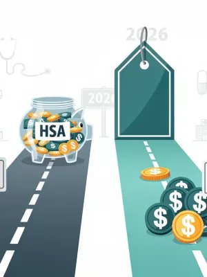 Comparison of HDHP and HSA benefits in 2026, illustrating financial savings and healthcare options.