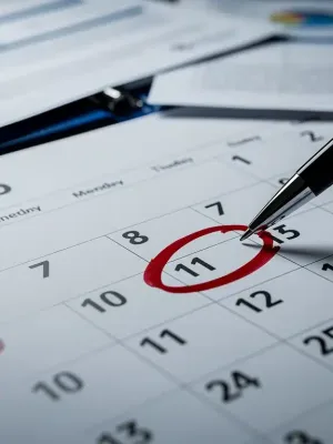 Calendar with 2026 highlighted, emphasizing the long-term care insurance enrollment deadline.