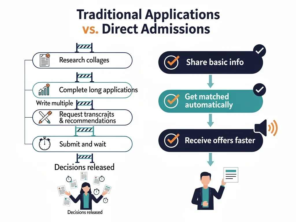 Simplified college application process infographic