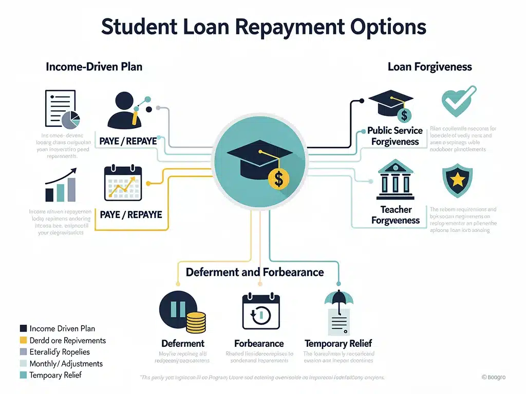 Infographic of student loan repayment options