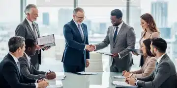 Professionals discussing severance package benefits in 2026